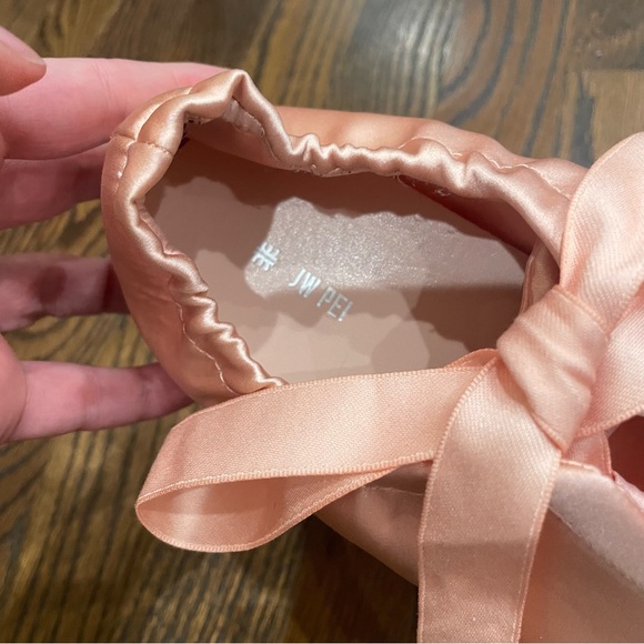 JW PEI Flavia Blush Pink Satin Bow Lace Ballerina Sneakers - Picture 5 of 10